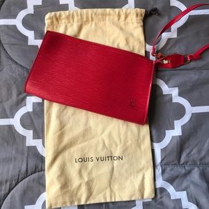 Louis Vuitton Red Epi Leather Pochette
